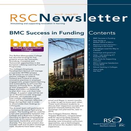 RSCni Newsletter September 2010