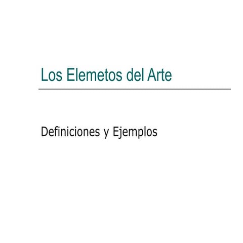 ELEMENTOS DEL ARTE VISUAL