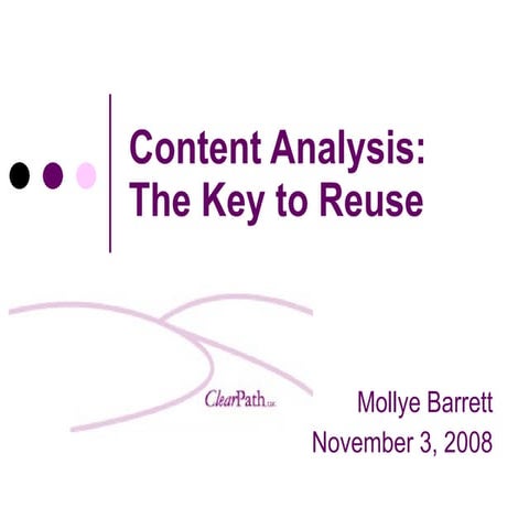 Content Analysis Keys Reuse