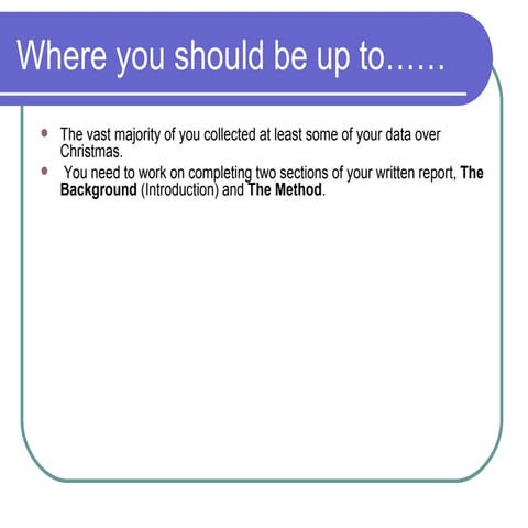 Writing up your coursework