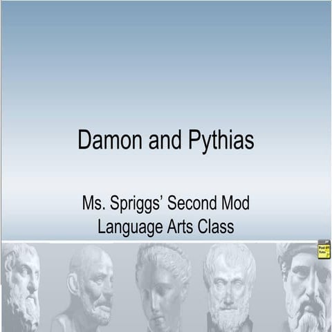 Damon and pythias | DOCX