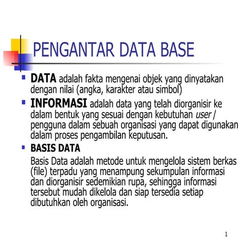 Pengantar Database