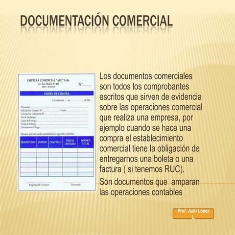 DOCUMENTACIÓN COMERCIAL