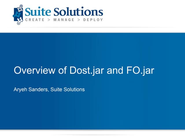 Dost.jar and fo.jar