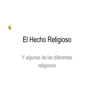 El hecho religioso