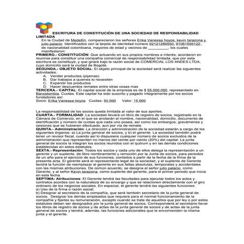 escritura de constituciòn