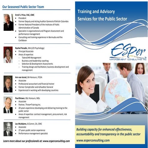 brochure about our recent partnership, public sector consulting firm, advisor...