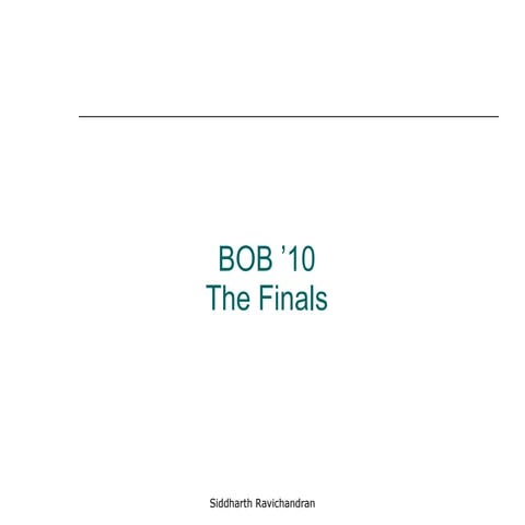 Brain of BITS 2010 Finals