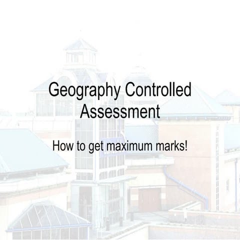 Geography Controlled assessment