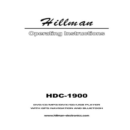 C:\Fakepath\Hdc1900manual | PDF