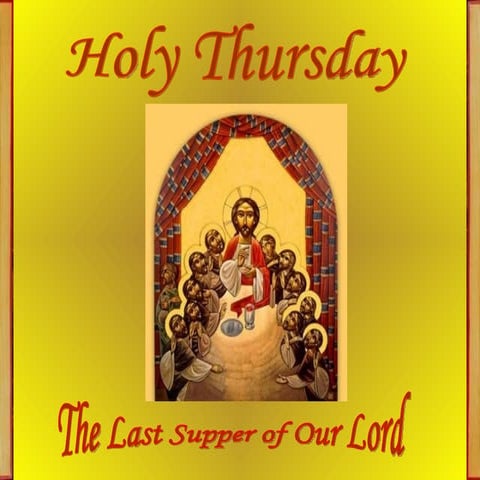 Holy Thursday | PPS