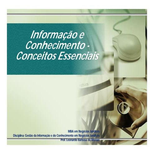 Informação E Conhecimento - Conceitos Essenciais