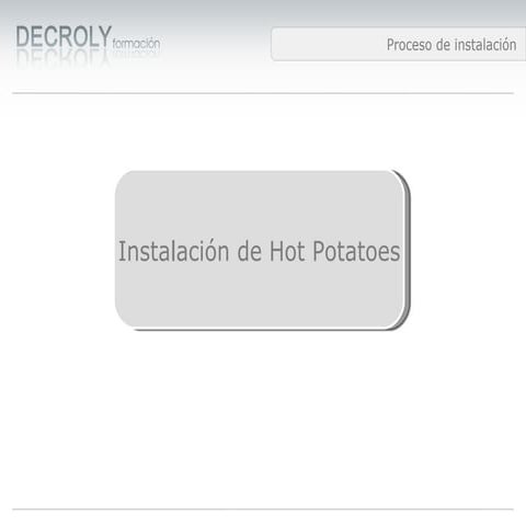 Instalacion hot potatoes