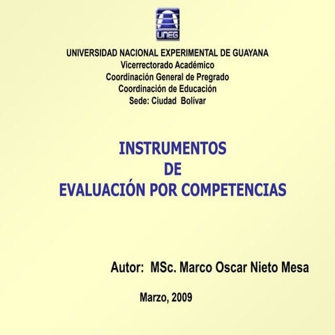 INSTRUMENTOS DE EVALUACIÓN FORMATIVA BAJO EL ENFOQUE DE COMPETENCIAS