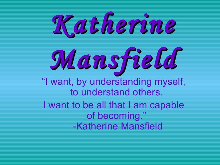 Katherine mansfields presentation happiness 08 picture