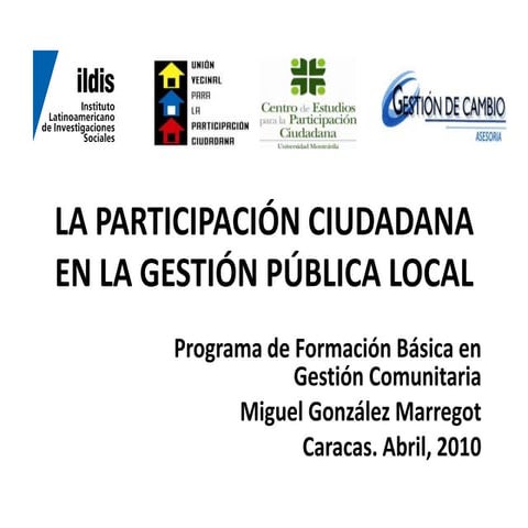 C:\Fakepath\La ParticipacióN Ciudadana En La GestióN PúBlica