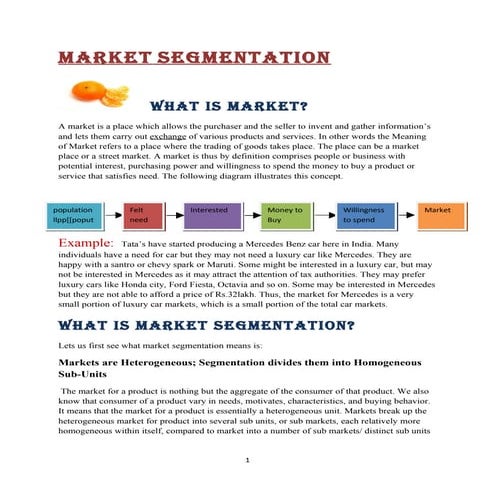 market segmentation