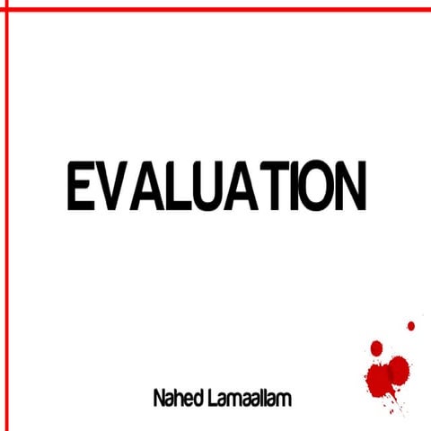 Media Studies Horror Evaluation.