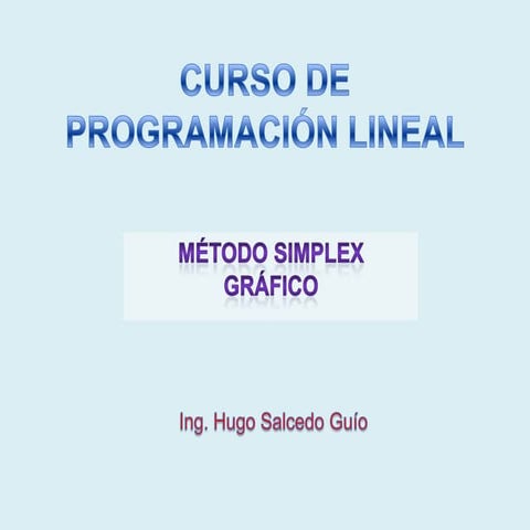 Metodo simplex gráfico | PPTX