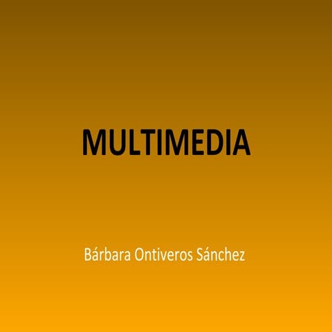 Elementos de la multimedia | PDF