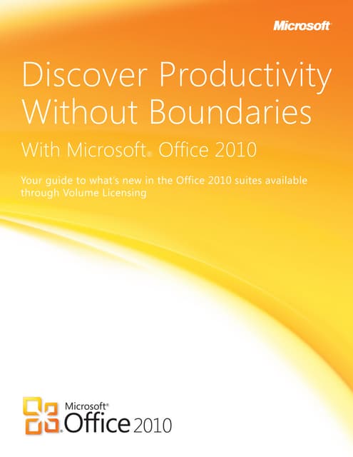 Office 2010 Suite And Version Comparison Guide