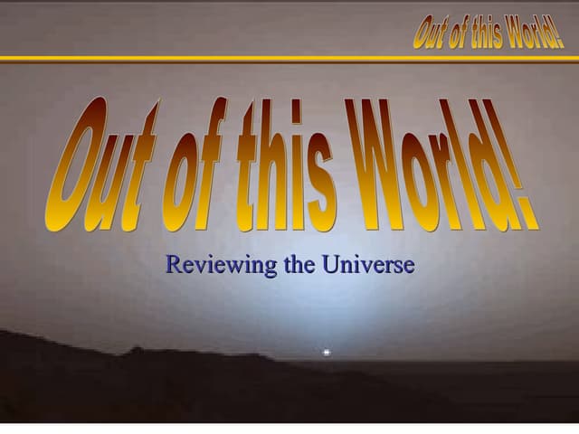 Out Of This World