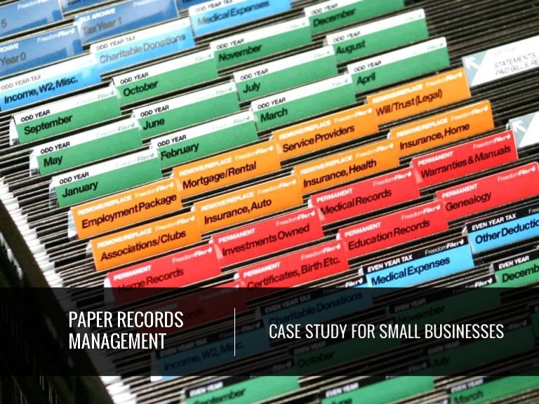 Paper Records Management Case Study Small Business