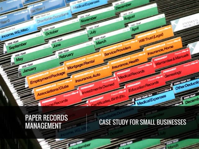 Paper Records Management Case Study - Small Business