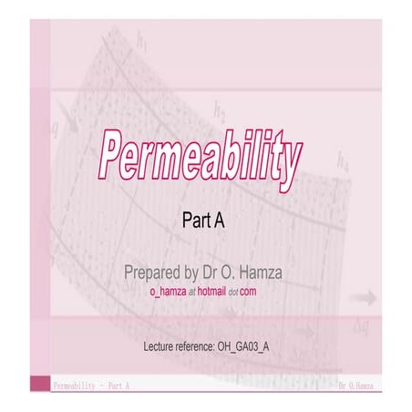 Basics of groundwater hydrology in geotechnical engineering: Permeability -  ...