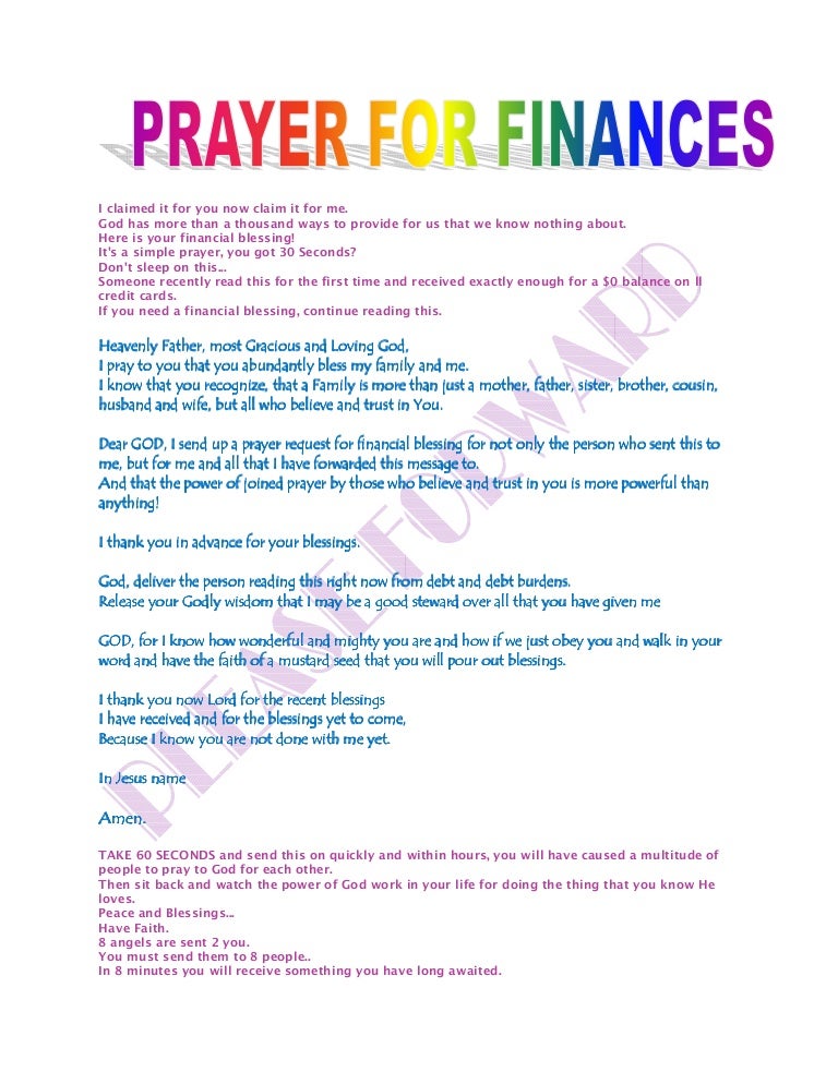 Prayer For Finances