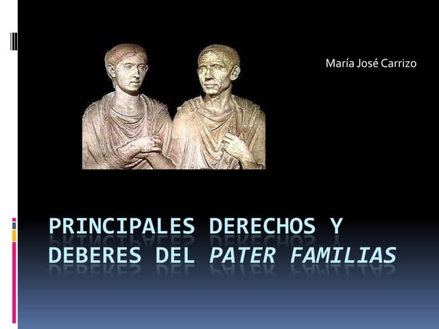 Derechos y deberes del Pater Familias