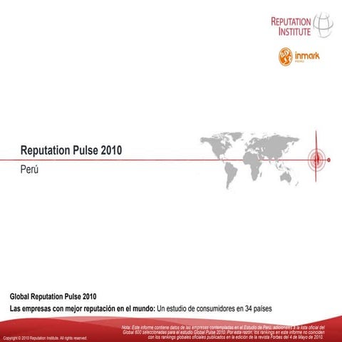 Reputation Pulse Perú 2010