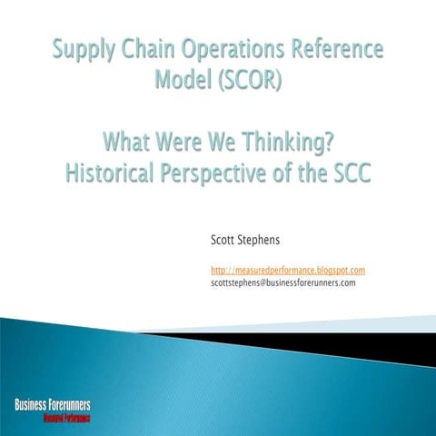 Historical Perspective of the SCOR Model