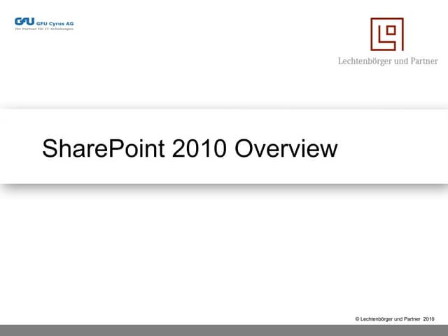 SharePoint 2010 - Was ist neu, was wird besser!