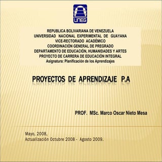 Proyectos de Aprendizaje P.A.