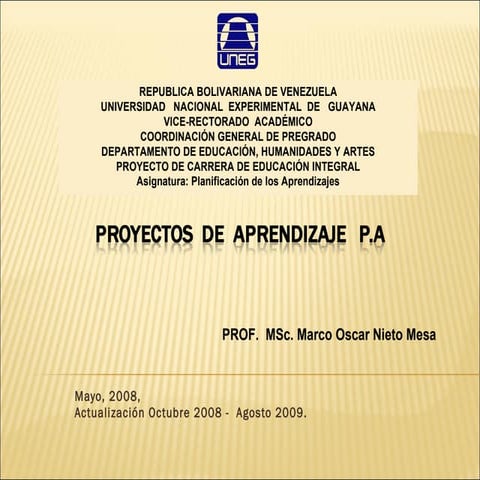Proyectos de Aprendizaje P.A.
