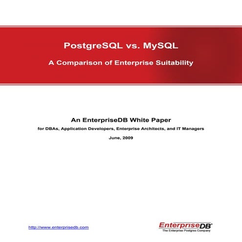 PgSQL vs MySQL | PDF | Databases | Computer Software and Applications