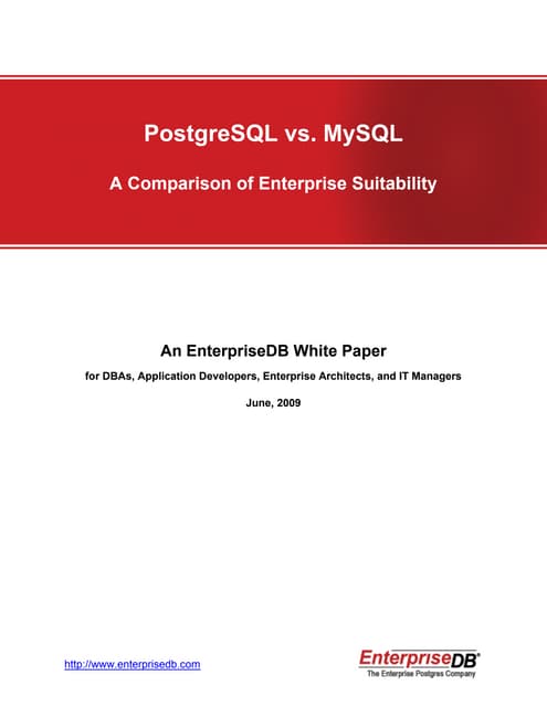 PgSQL vs MySQL | PDF | Databases | Computer Software and Applications