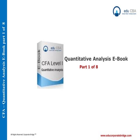 Cfa level 1 quantitative analysis e book part 1 | PDF