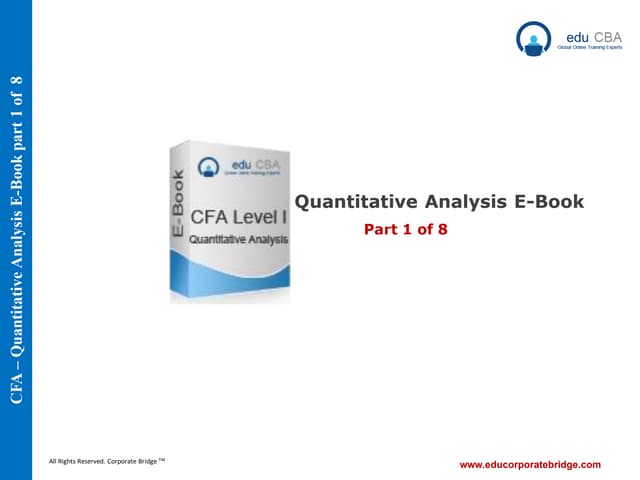 Cfa level 1 quantitative analysis e book part 1 | PDF