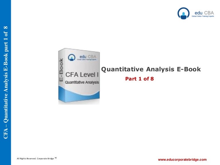 Cfa level 1 quantitative analysis e book part 1