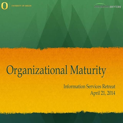 IS Retreat - Organizational Maturity (4-21-14)