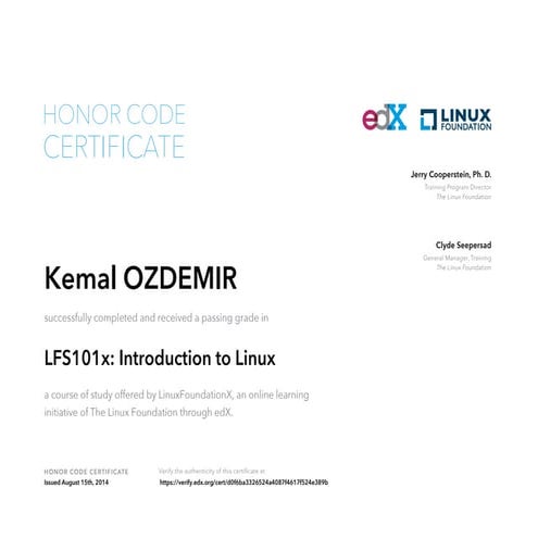 Linux Certificate from EDX | PDF
