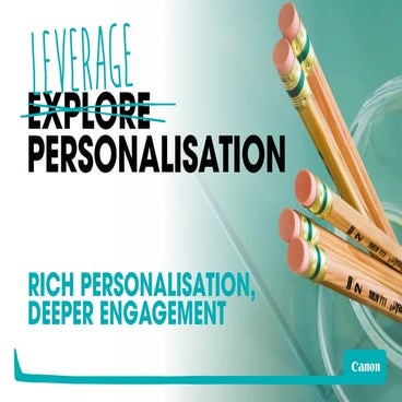 Leverage Personalisation - Canon For Business