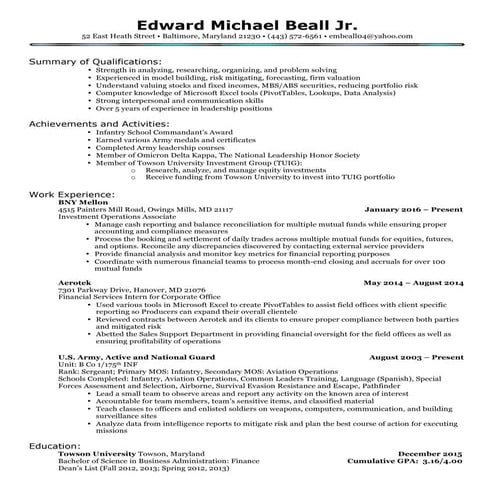 Alexander Matkovic Resume | PDF
