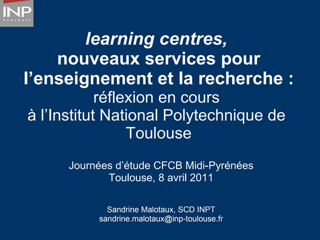 Learning centre : application du co...