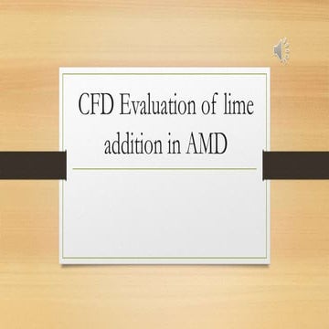 CFD evaluation of lime addition in AMD 