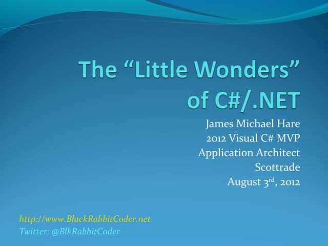 C# features
