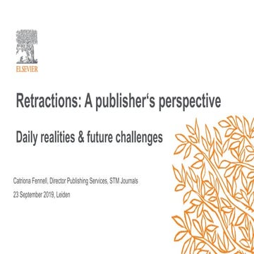 Retractions: A publisher's perspective
