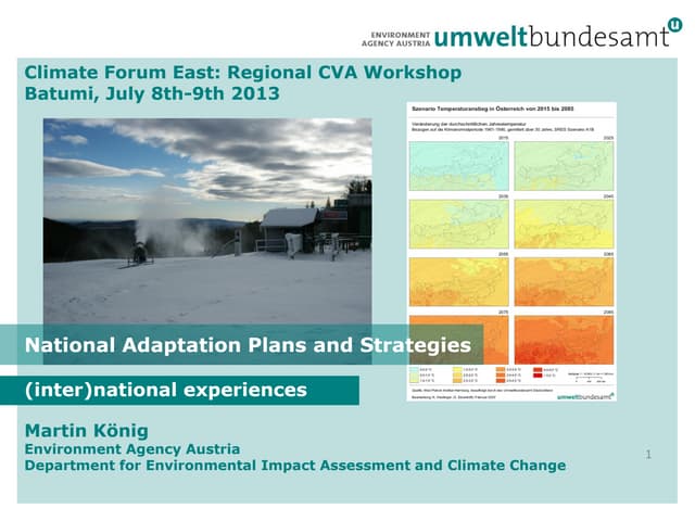 National Adaptation Plans and Strategies (inter)national experiences-Martin Konig